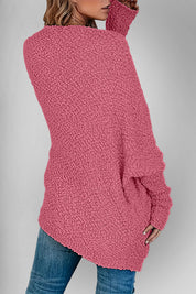 Book Nook Bouclé Open-Front Cardigan