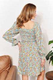 Ashley Floral Square Neck Dress