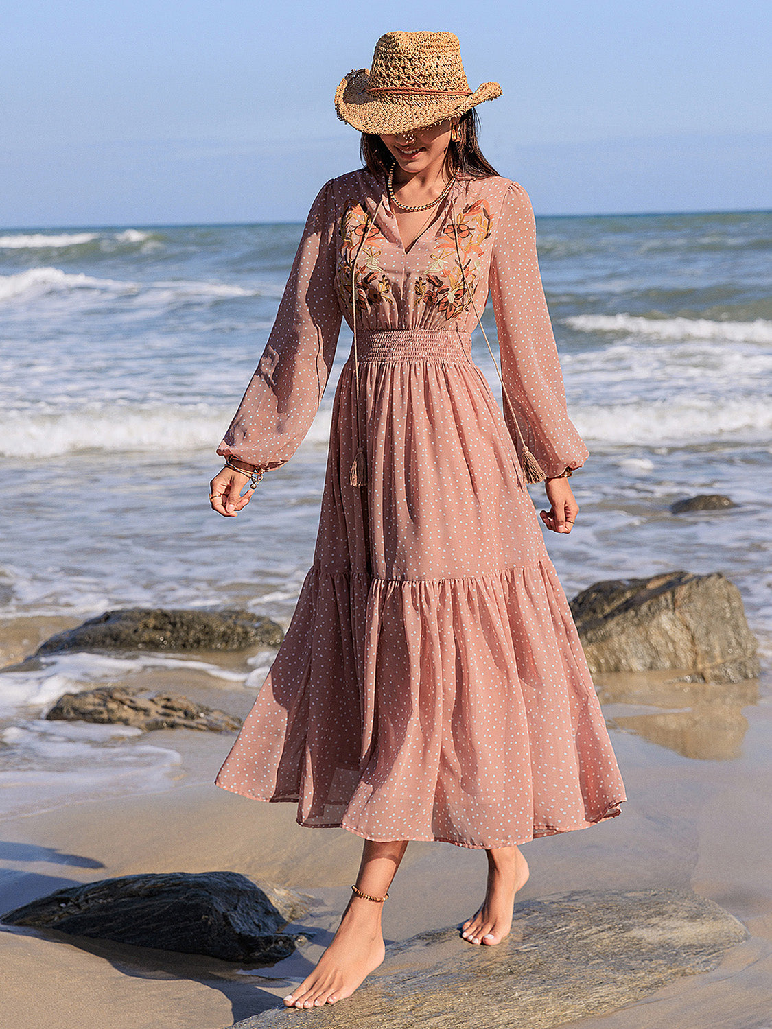 Ojai Embroidered Maxi Dress