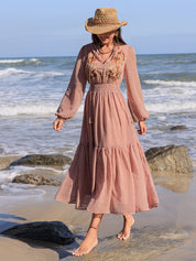 Ojai Embroidered Maxi Dress