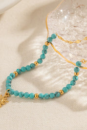 Golden Sun Turquoise Pendant Necklace