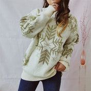 Yulia Oversized Snowflake Sweater