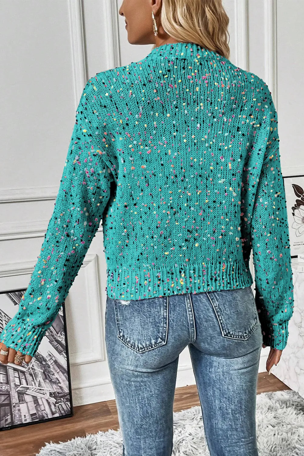 Party Time Confetti Medium Length Cardigan