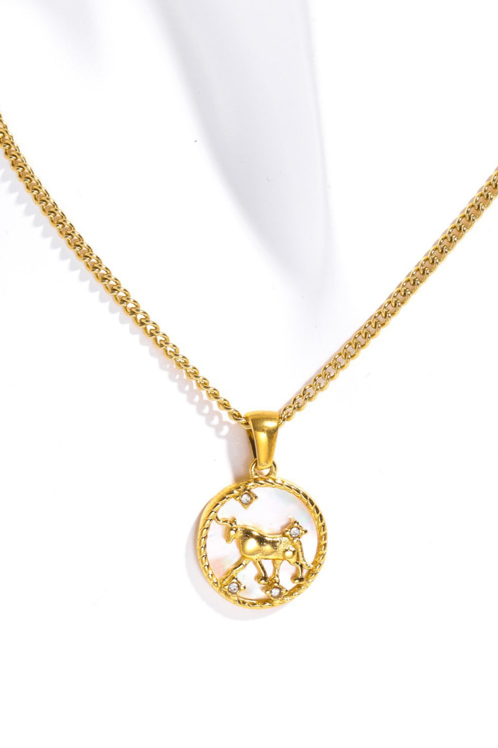 Zodiac Constellation 18K Gold-Plated Pendant Necklace