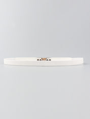 Less is More Faux Leather Stretch Skinny Belt