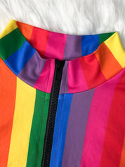 Rainbow Vibes Cap Sleeve and Brief Swimsuit Set