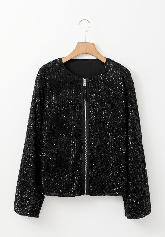 Soho Sequin Zip Up Jacket