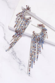 Rhinestone Flyaway Earrings
