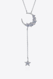 Make a Wish Star & Moon Moissanite Necklace