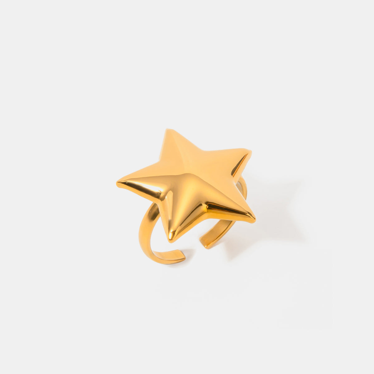 18K Gold-Plated Adjustable Star Ring