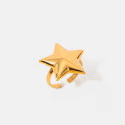 18K Gold-Plated Adjustable Star Ring
