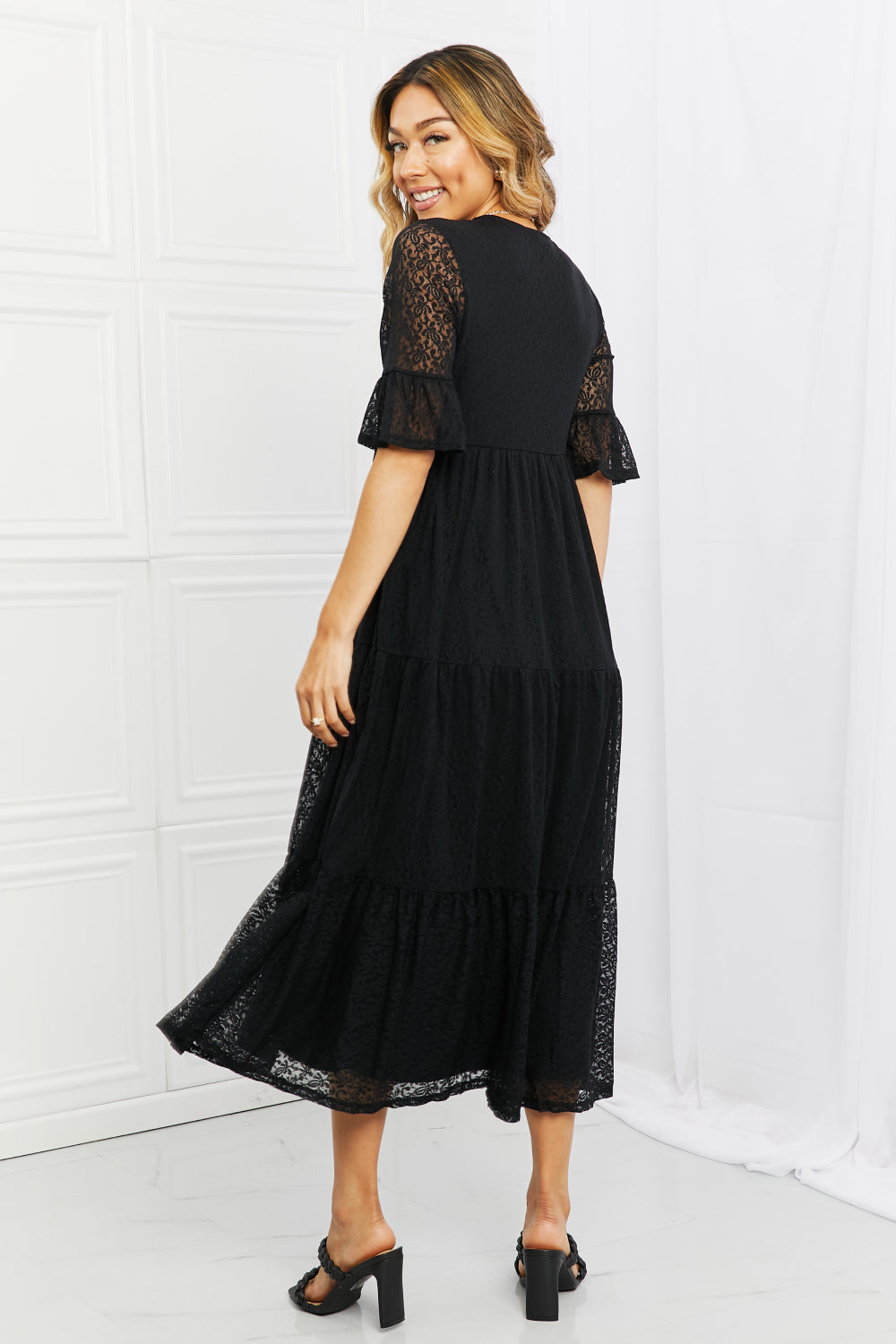 Dark and Lovely Lace Overlay Dress
