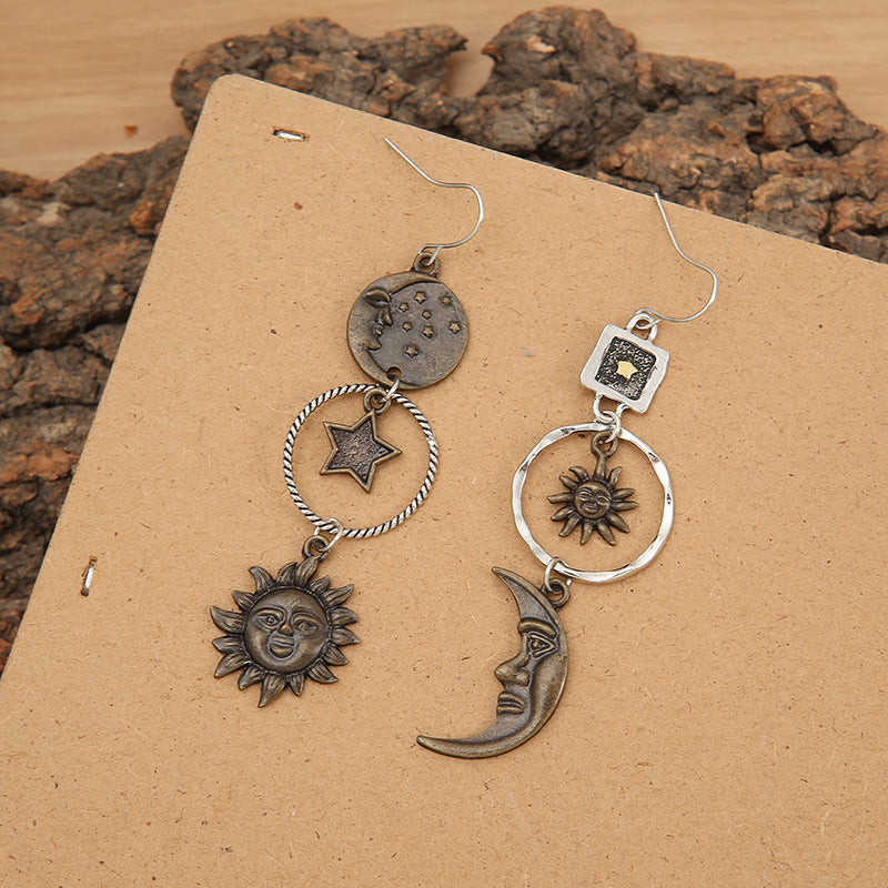 Sun, Moon, Star Earrings