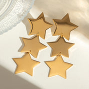 18K Gold-Plated Star Earrings