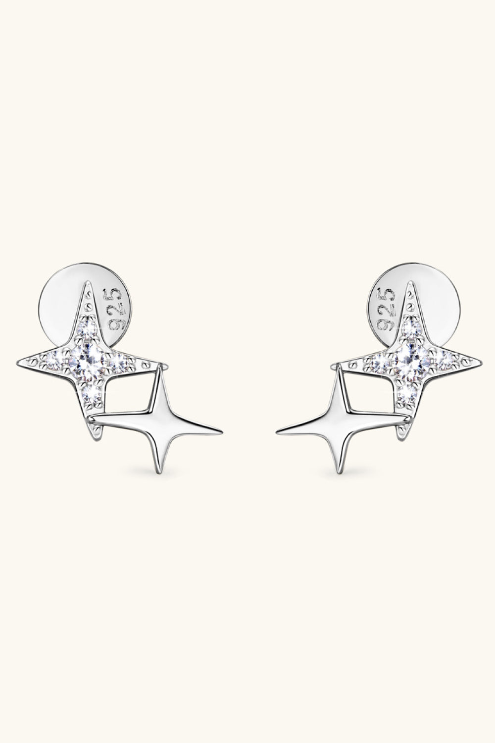 Twinkling Stars Platinum-plated, 18K gold-plated Moissanite Earrings