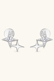 Twinkling Stars Platinum-plated, 18K gold-plated Moissanite Earrings