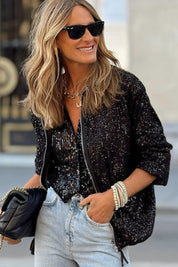 Soho Sequin Zip Up Jacket