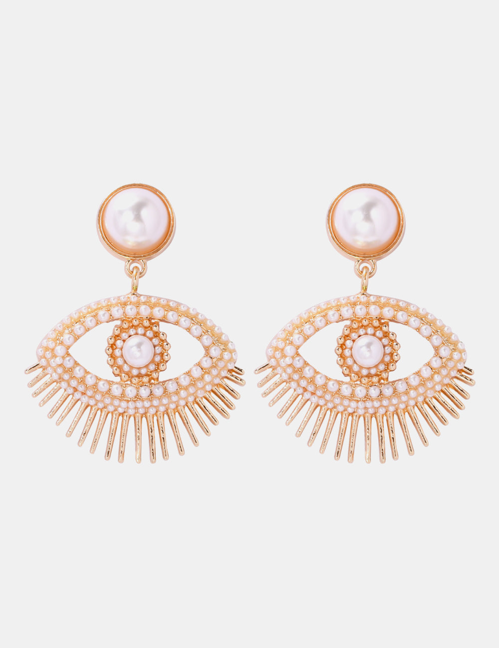 Evil Eye Protection Rhinestone Dangle Earrings