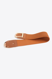 Double D Buckle Faux Leather Belt