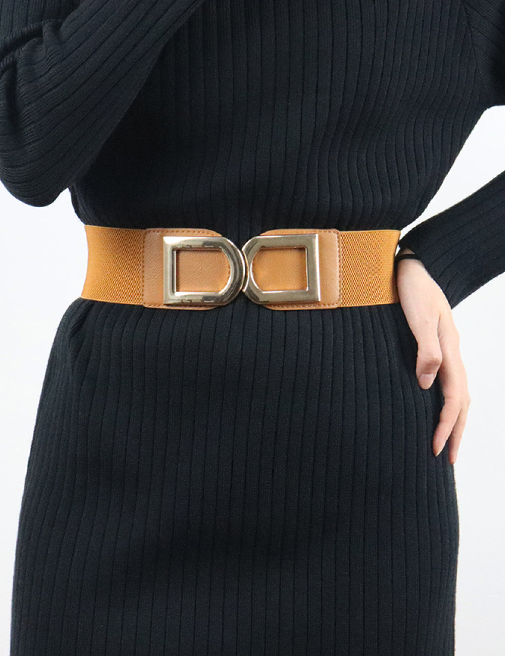 Double D Buckle Faux Leather Belt