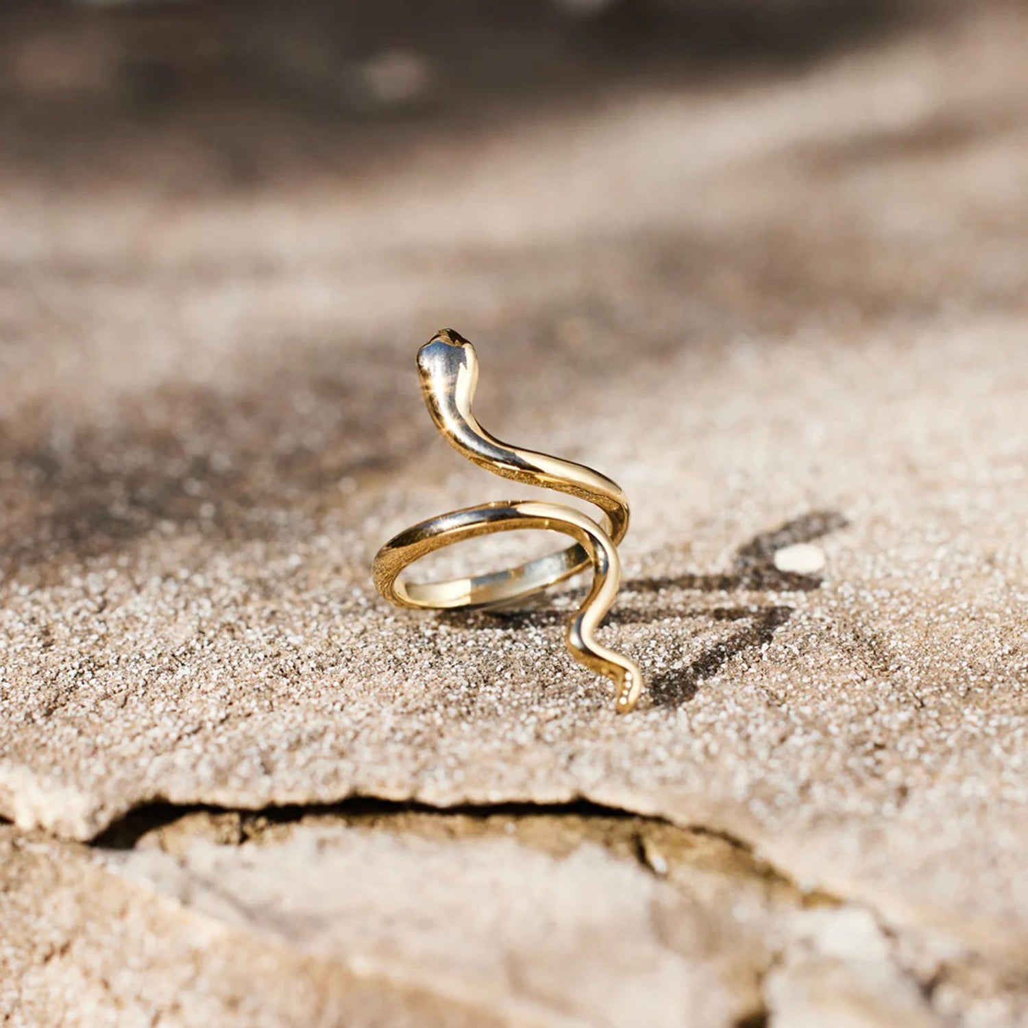 18K Gold-Plated Year of the Snake Bypass Ring
