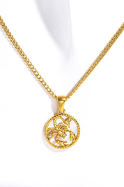 Zodiac Constellation 18K Gold-Plated Pendant Necklace