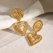 Wire Wrap Heart Earrings