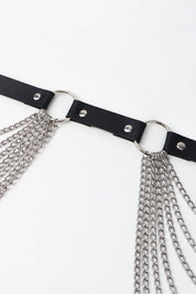 Nikki Faux Leather Muti-Strand Chain Belt