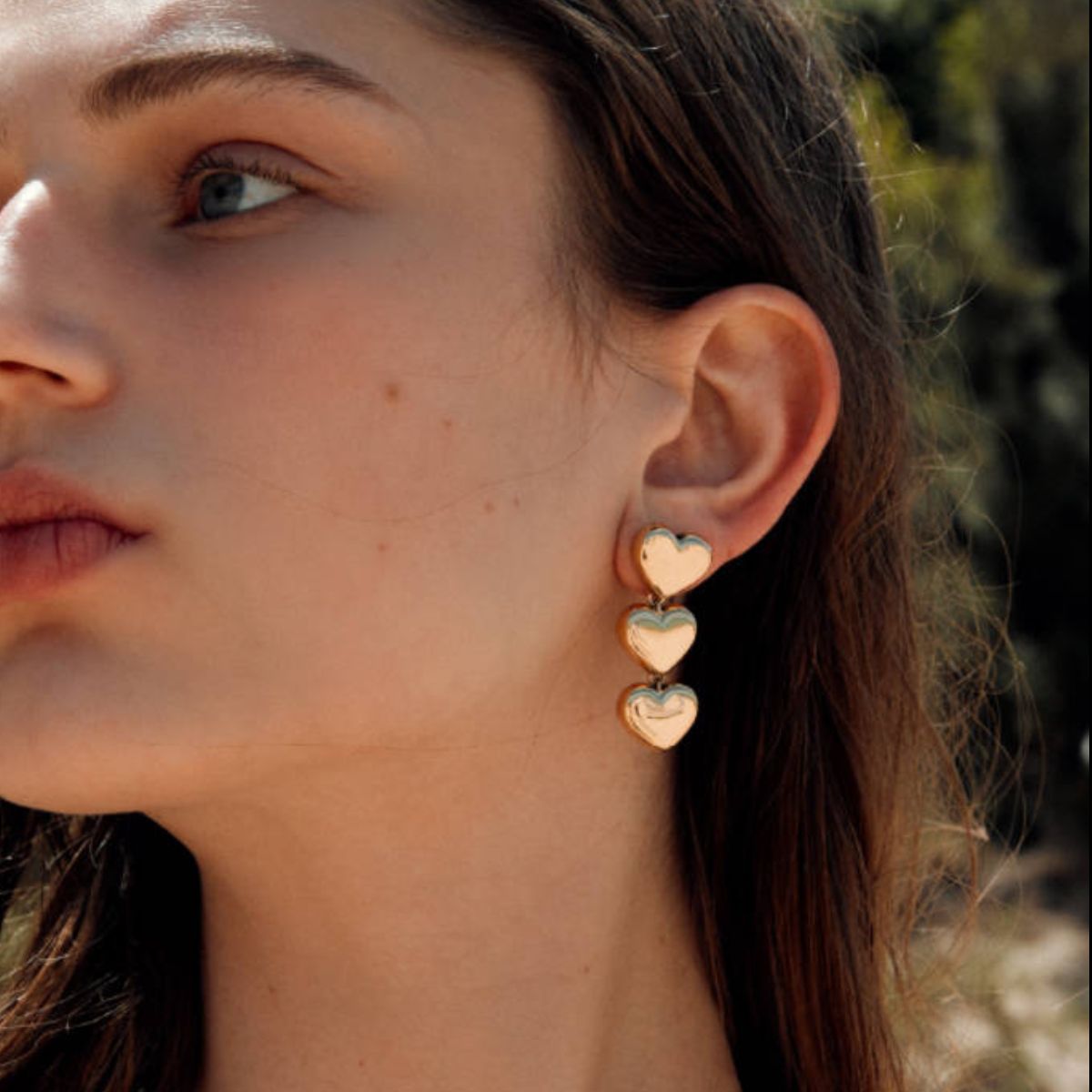 3 of Cups Dangle Heart Earrings