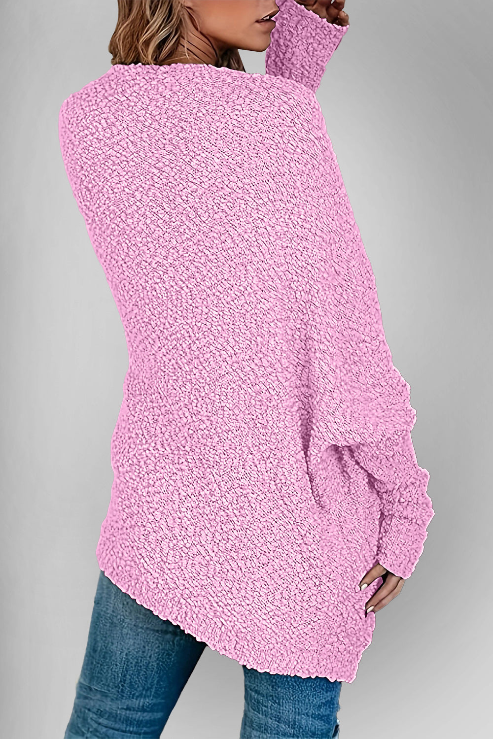 Book Nook Bouclé Open-Front Cardigan