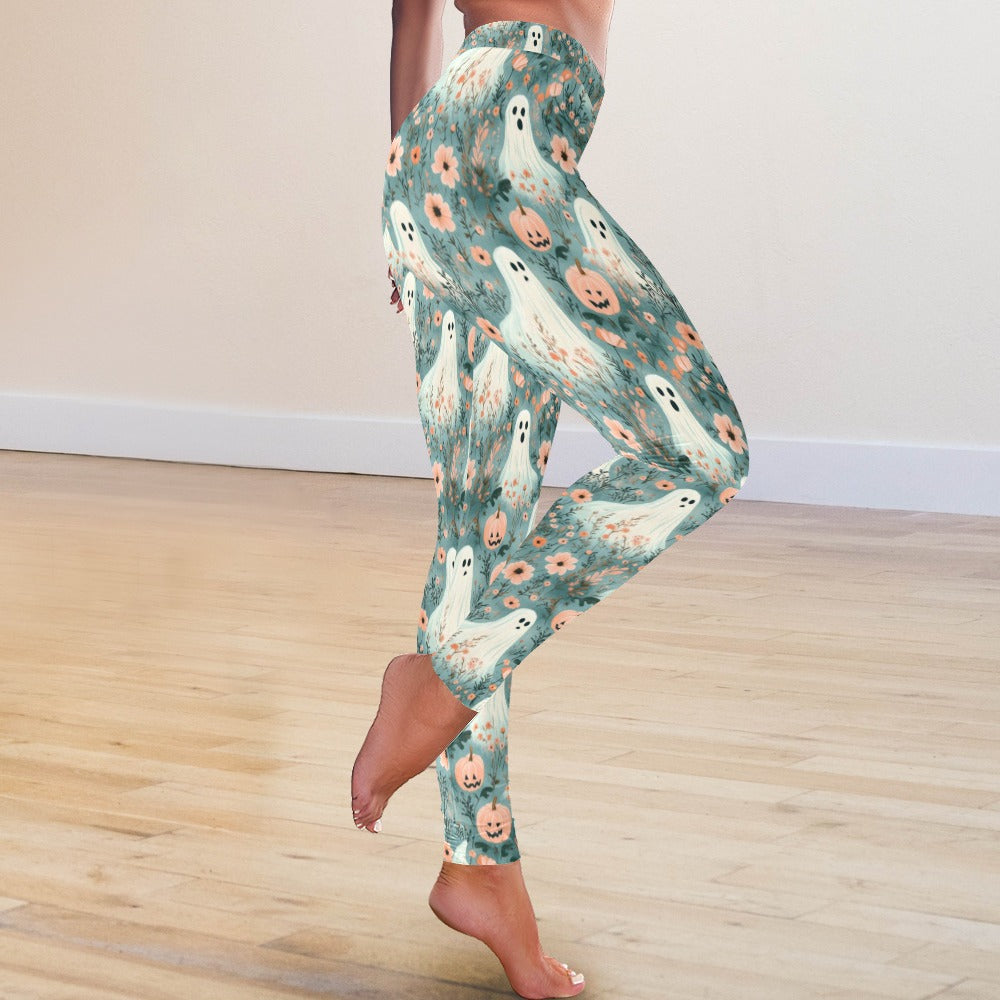 Ghosts Pumpkins TK Exclusive Seamless Leggings | Twilight Kisses