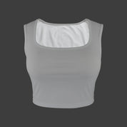 Storm Gray TK Exclusive Square Neck Crop Tank Top