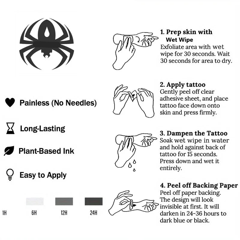 Butterfly Temporary Tattoos- Lasts To 15 Days New Technology Magic Waterproof Semi Permanent Tattoo