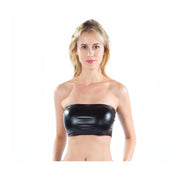 Holographic Metallic Bandeau Tube Top