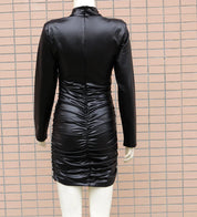 Faux Eva Leather Bodycon Dress