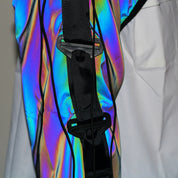 Low Key Asymmetric Design Reflective One Shoulder Sleeve