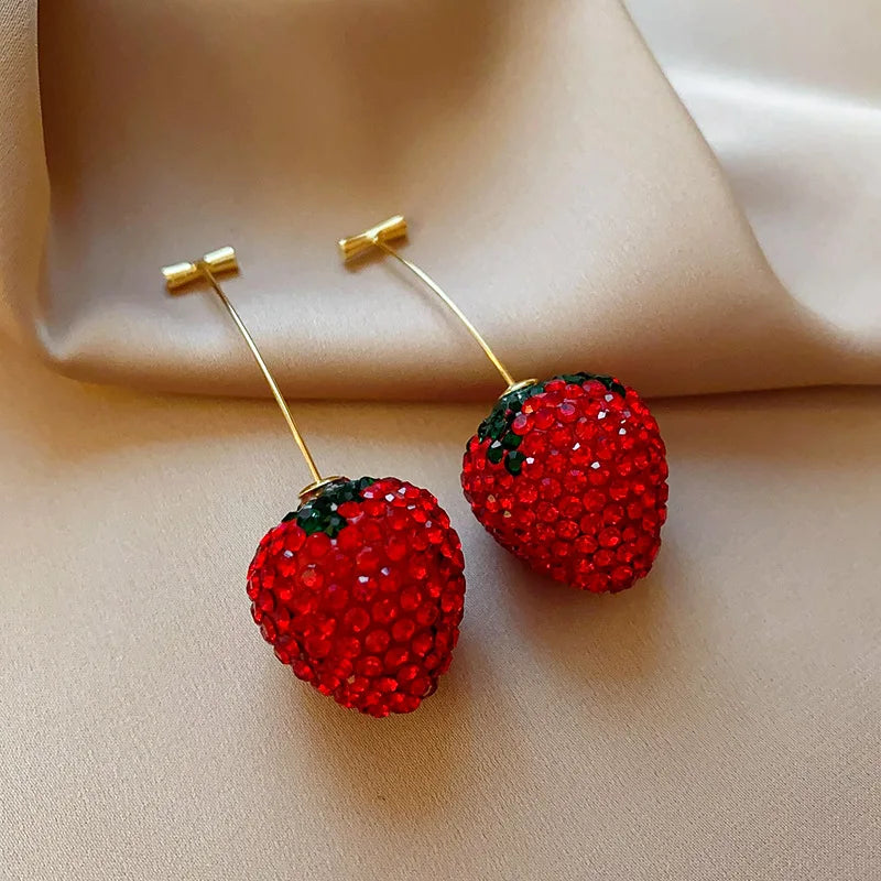 Fruitilicious Cherry Strawberry Earrings