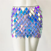 Siren Iridescent Mini Skirt Coverup