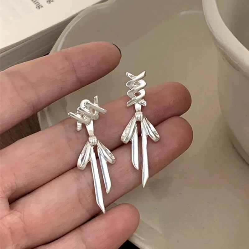 Ballet Ribbon Bow-Knot Ear Cuff Pair