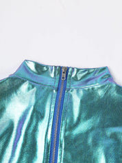 Andromeda Metallic Cutout Bodysuit