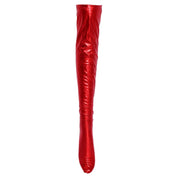 Metallic Over The Knee Faux Leather Socks