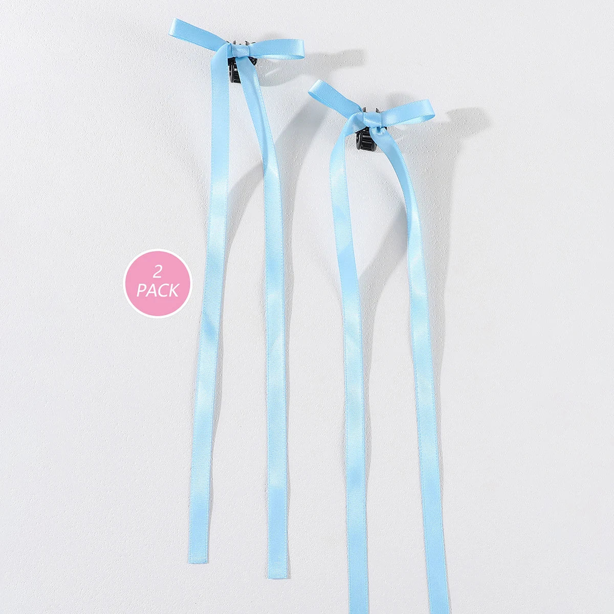 Prima Ballerina 2Pcs Long Tassel Bow Ribbon Hair Clips Accessories