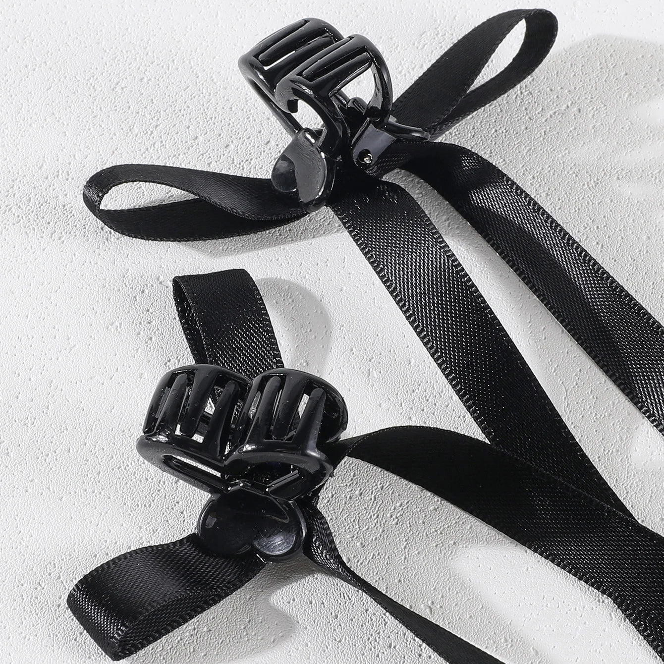 Prima Ballerina 2Pcs Long Tassel Bow Ribbon Hair Clips Accessories
