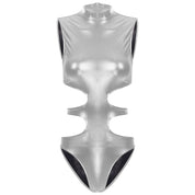 Andromeda Metallic Cutout Bodysuit