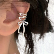 Ballet Ribbon Bow-Knot Ear Cuff Pair