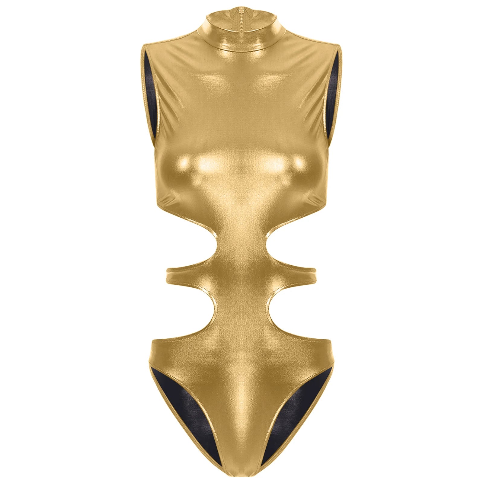 Andromeda Metallic Cutout Bodysuit