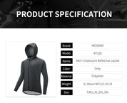 Low Key Holographic Reflective Water Resistant Motorcycle Windbreaker Jacket