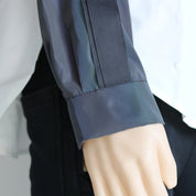 Low Key Asymmetric Design Reflective One Shoulder Sleeve