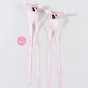 Prima Ballerina 2Pcs Long Tassel Bow Ribbon Hair Clips Accessories