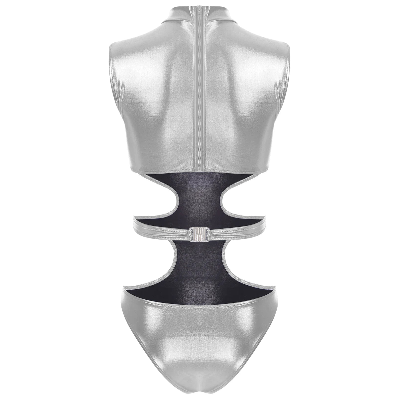 Andromeda Metallic Cutout Bodysuit